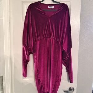 Rebdolls Magenta Velvet Dress